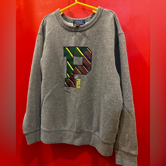 Polo Ralph Lauren Other - Boys Polo by Ralph Lauren Gray Sweatshirt with Striped 'P' Logo